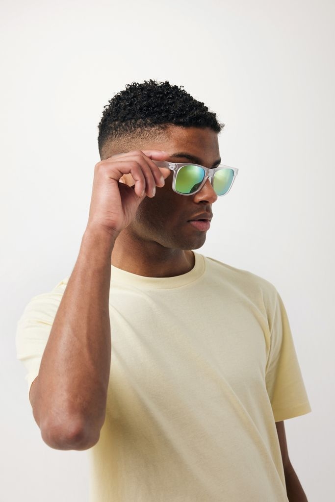 XDP453_87-03Gleam Sonnenbrille aus RCS rec. PC mit verspiegelten Glaesern_ weiss