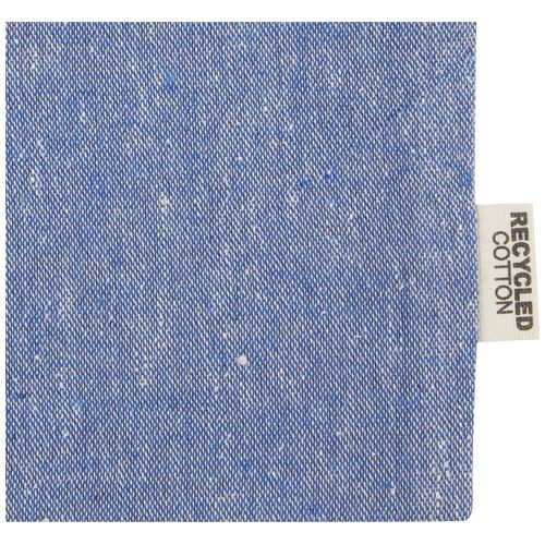 Pheebs 150 g/m² GRS Zuziehbeutel aus Recyclingbaumwolle klein 0,5 l, heather blau