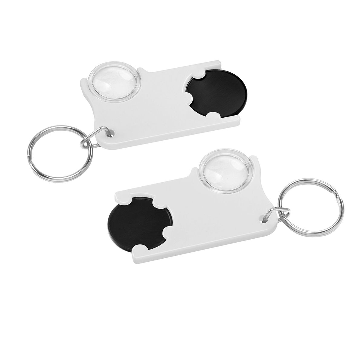 HE8286R-6-0Chiphalter mit 1€-Chip und Lupe_ schwarz_ weiss HE8286R-6-0Chiphalter mit 1€-Chip und Lupe_ schwarz_ weiss
