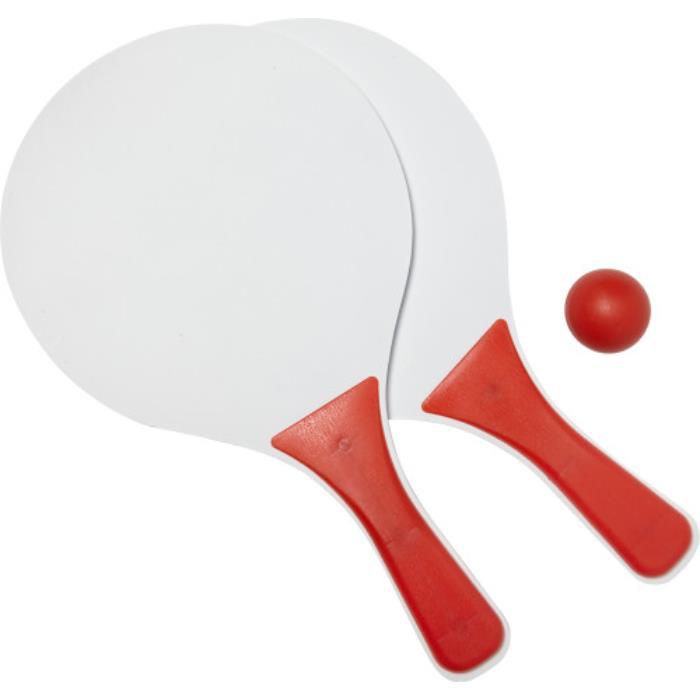 GI6985-08Beachball Tennisspiel aus Holz Eliza_ Rot GI6985-08Beachball Tennisspiel aus Holz Eliza_ Rot