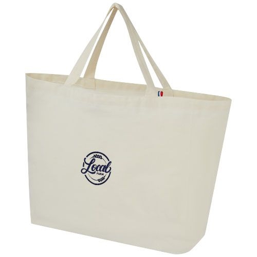 PF120696-1Cannes 200 g_m² Shopper Tragetasche aus recyceltem Material 10L_ natur