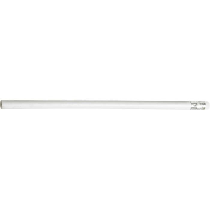 GI2541-02Bleistift mit Radiergummi Pedro_ Weiss GI2541-02Bleistift mit Radiergummi Pedro_ Weiss