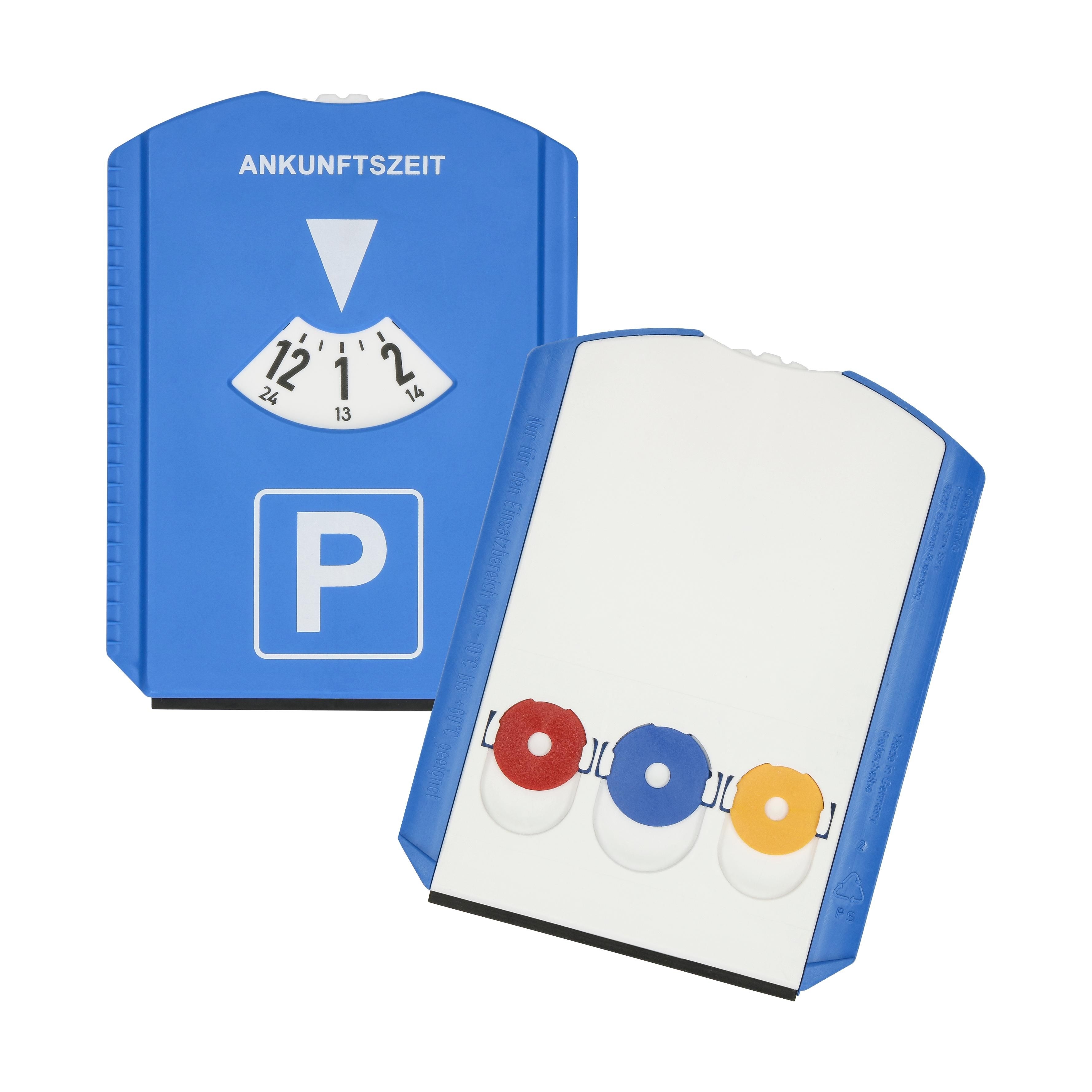 EL04253-1Parkscheibe _Euro_ mit Chips_ blau_ weiss