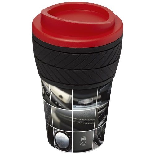 PF210088-4Brite-Americano® 350 ml Isolierbecher mit Schutzring Reifen-Design_ rot PF210088-4Brite-Americano® 350 ml Isolierbecher mit Schutzring Reifen-Design_ rot