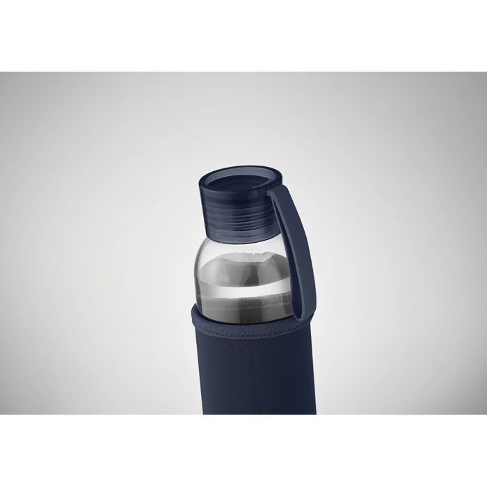 MO2089-85Ebor Flasche recyceltes Glas 500 ml_ marineblau