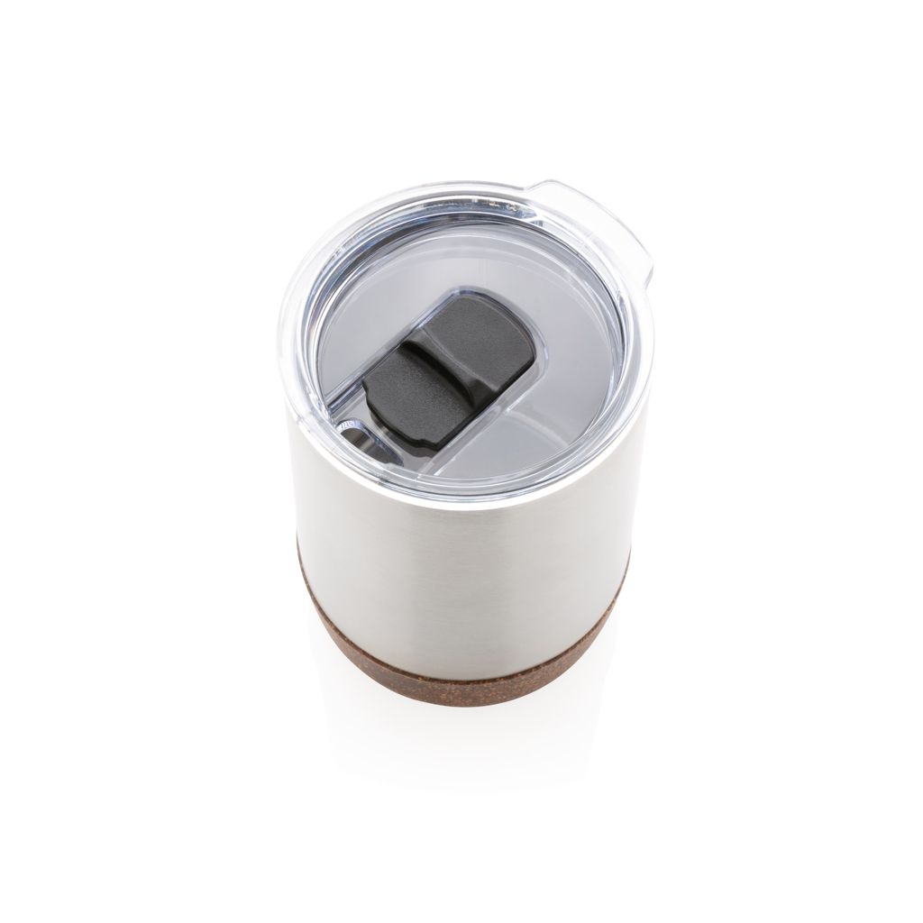 XDP435.05-2Kleine Vakuum-Kaffeetasse aus RCS rSteel _ Kork_ silber