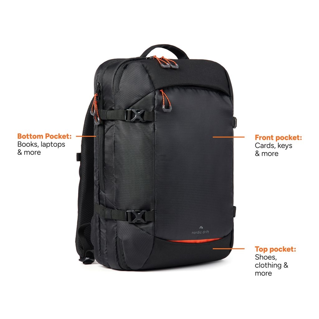 XDND200.05-01Nordic Drift RCS Traveling Rucksack 25L_ schwarz