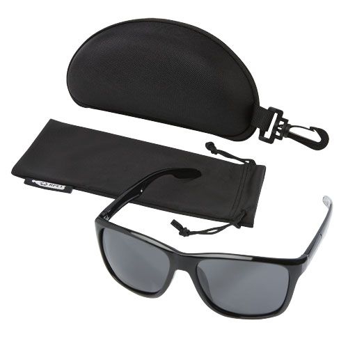 PF127027-1Eiger polarisierte Sonnenbrille mit Etui aus recyceltem Kunststoff_ schwarz