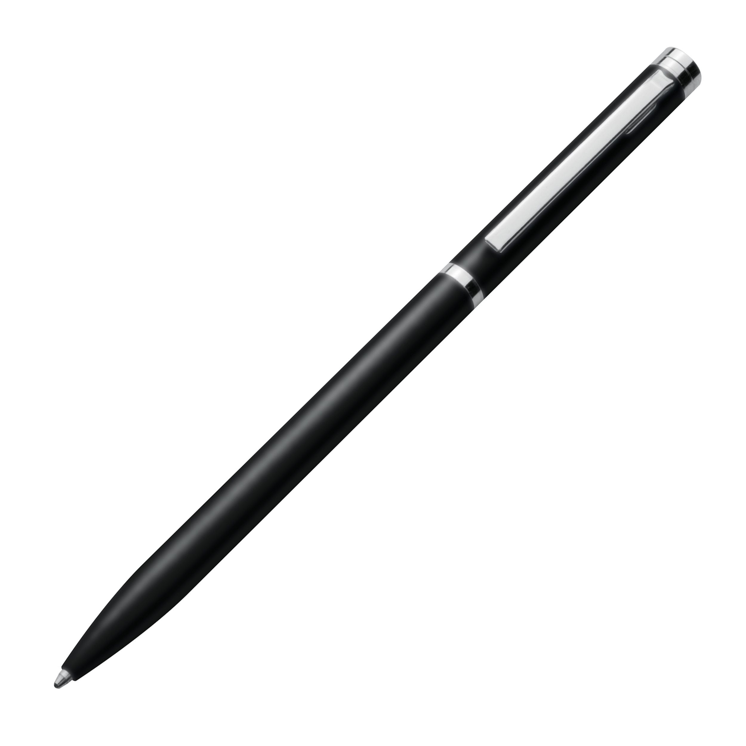 Metall Kugelschreiber in schlanker Form, schwarz