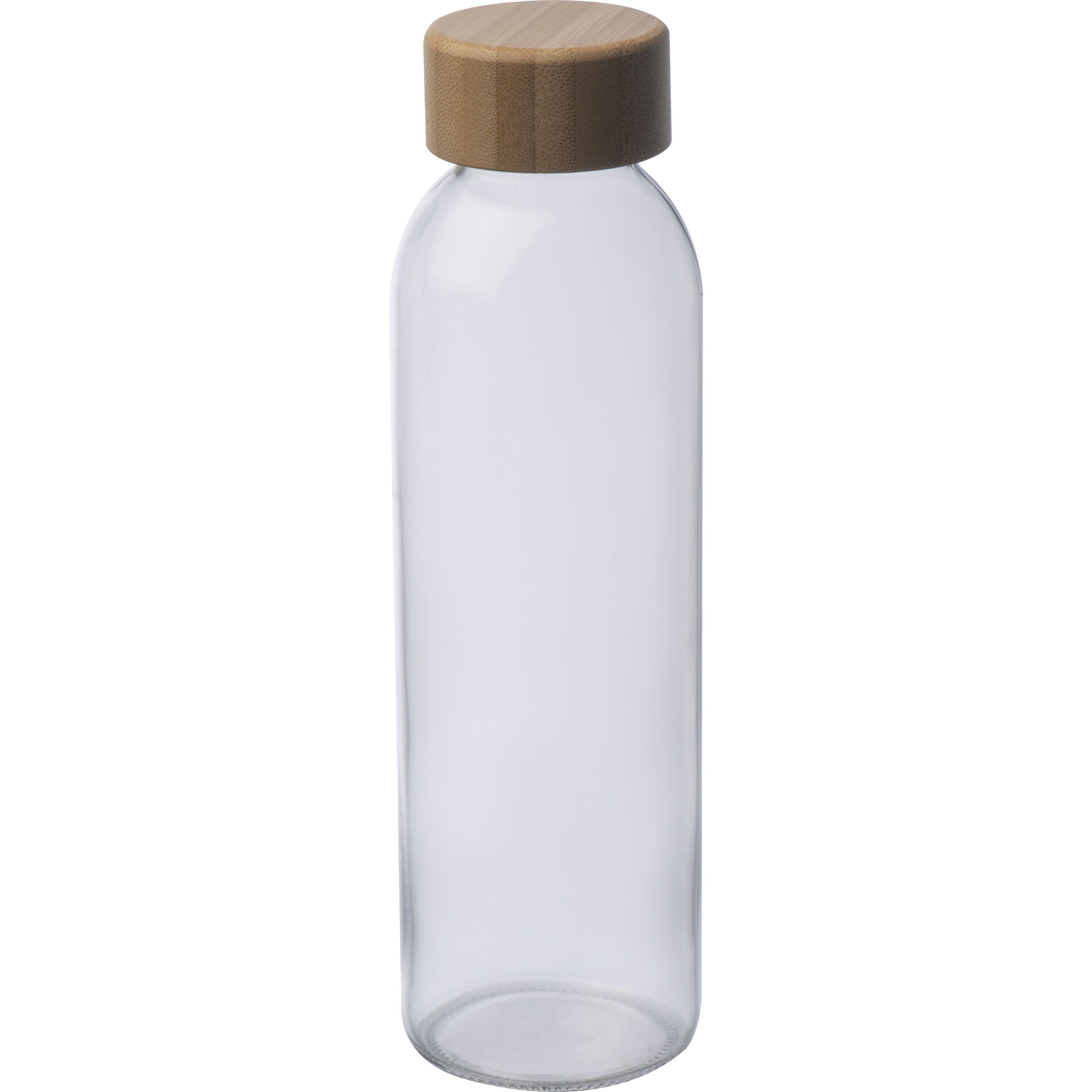 Glasflasche mit Jutehülle, 500ml, transparent
