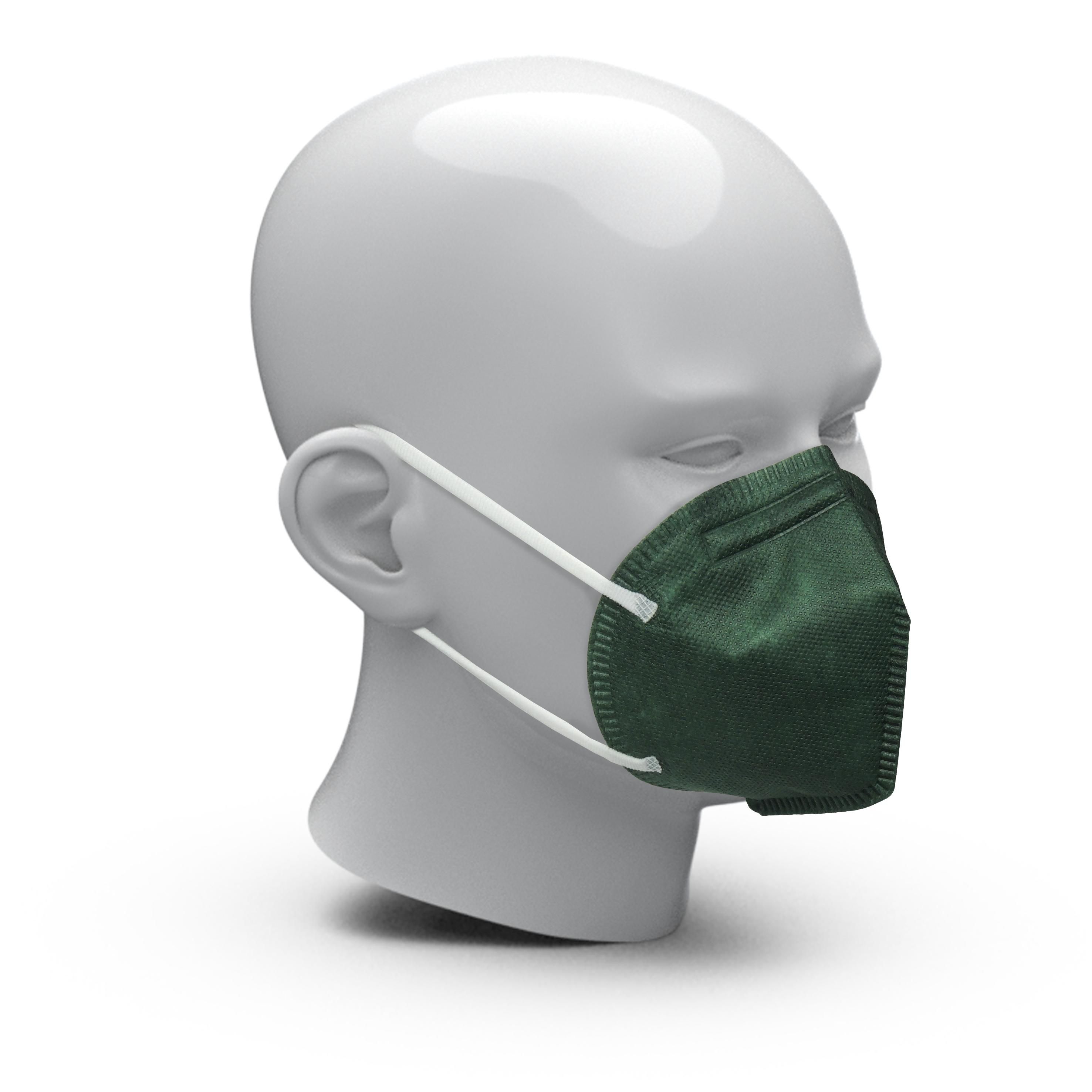 Atemschutzmaske "Colour" FFP2 NR, einzeln, dunkelgrün