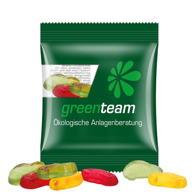JG15062-8Minituete 15g_ Fruchtgummi Standardformen_ Auto_ transparente Folie