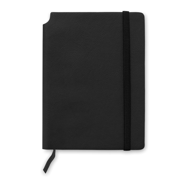 MO9108-03Softnote Notizbuch mit PU Cover_ schwarz