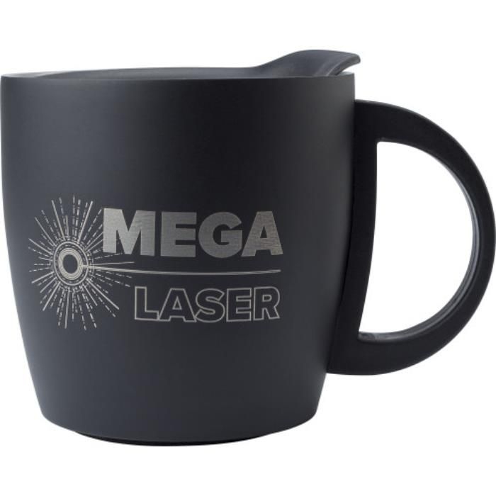 GI8227-01Doppelwandiger Kaffeebecher aus Edelstahl _350 ml_ Rania_ Schwarz