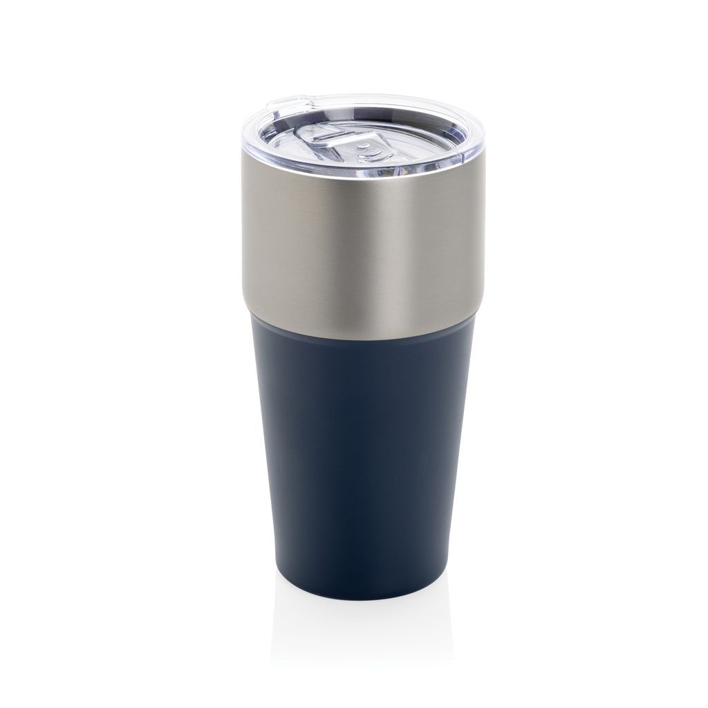 XDP437.13-25Fluid Becher aus RCS-zertifiziert recyceltem Stahl_ 500ml_ navy blau