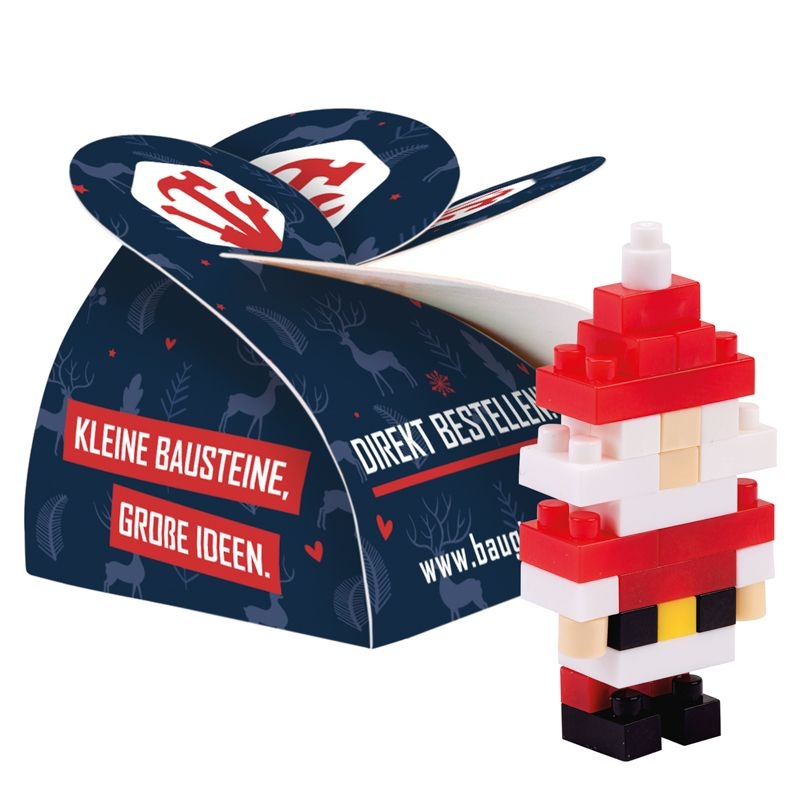 JG40006-1Kleines Praesent_ Bausteine Weihnachtsmann_ Klemmbausteine_ Weihnachtsmann