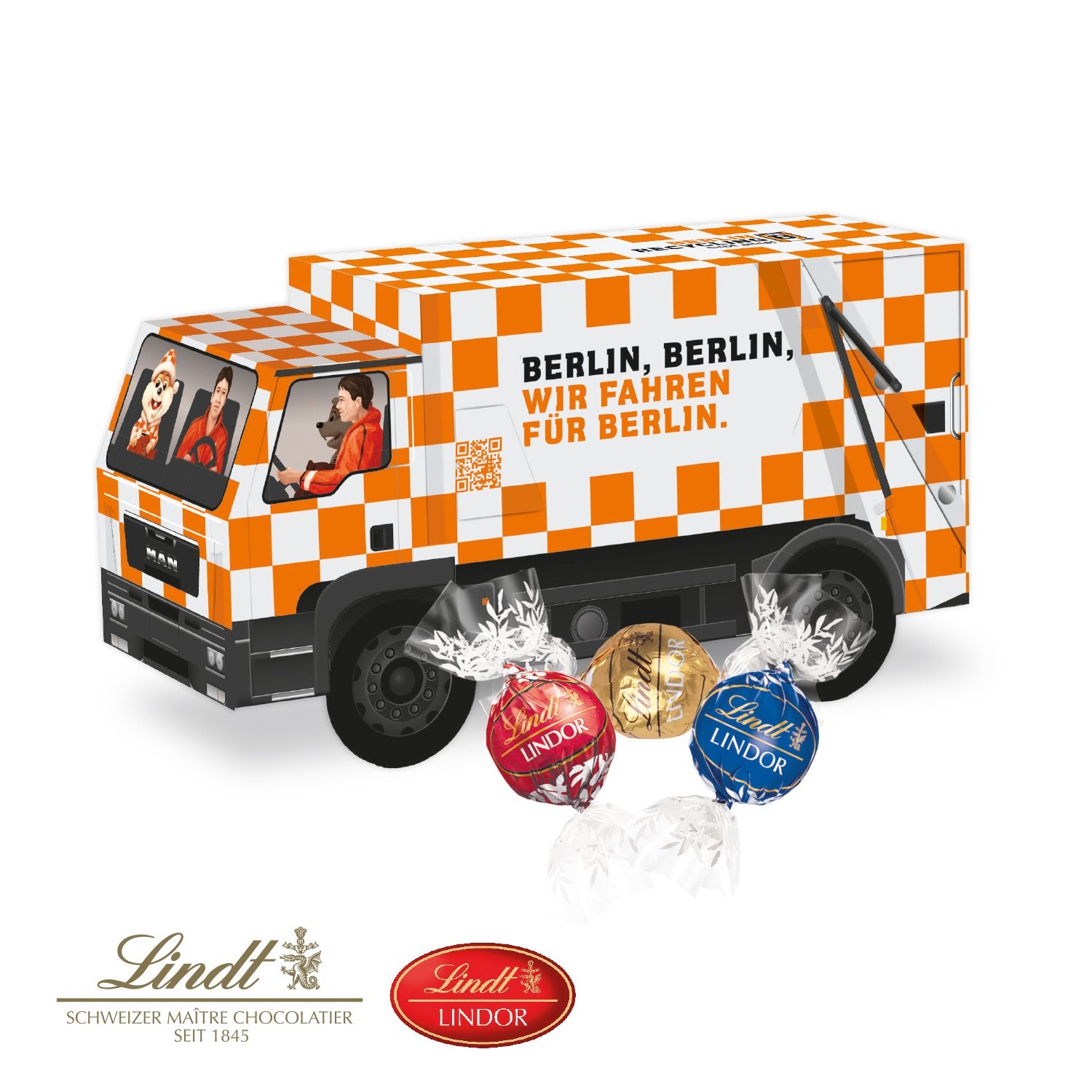CD916733D Praesent LKW mit Lindt Lindor Pralinés