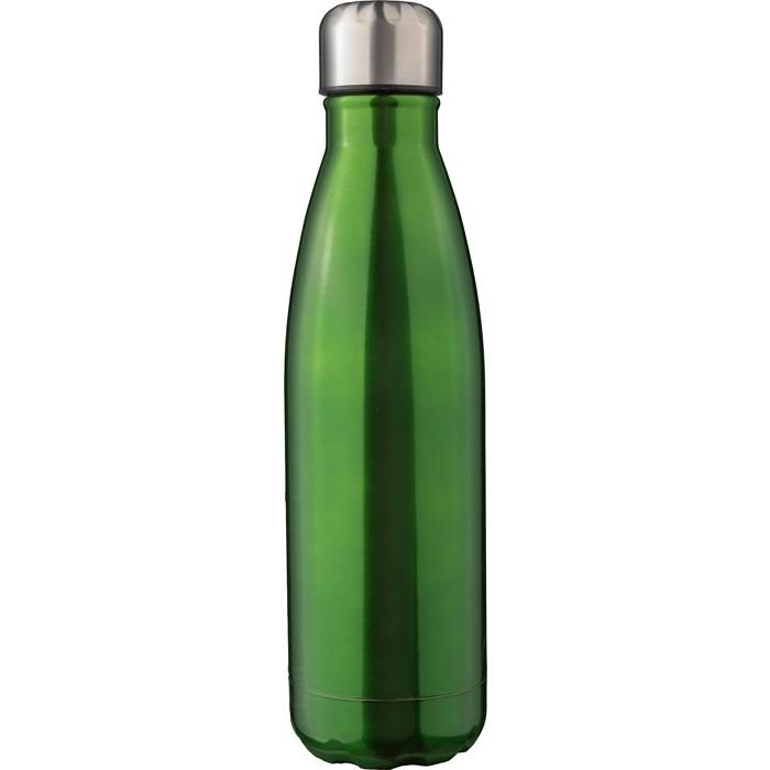 GI1171300-04Recyceltem doppelwandige Trinkflasche aus Edelstahl Lombok_ gruen