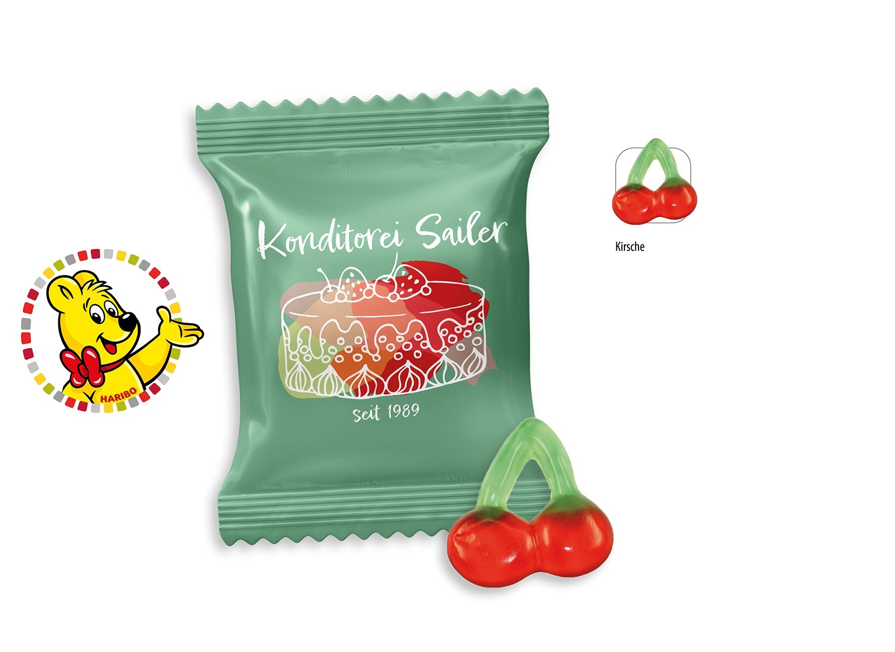 SW0190-1HARIBO Happy Cherry Werbetuete_HARIBO Happy Cherry_ Folie weiss