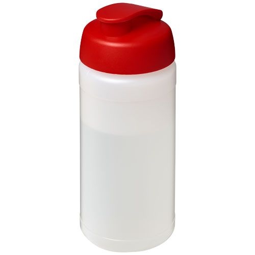 PF210068-19Baseline® Plus 500 ml Sportflasche mit Klappdeckel_ transparent_rot