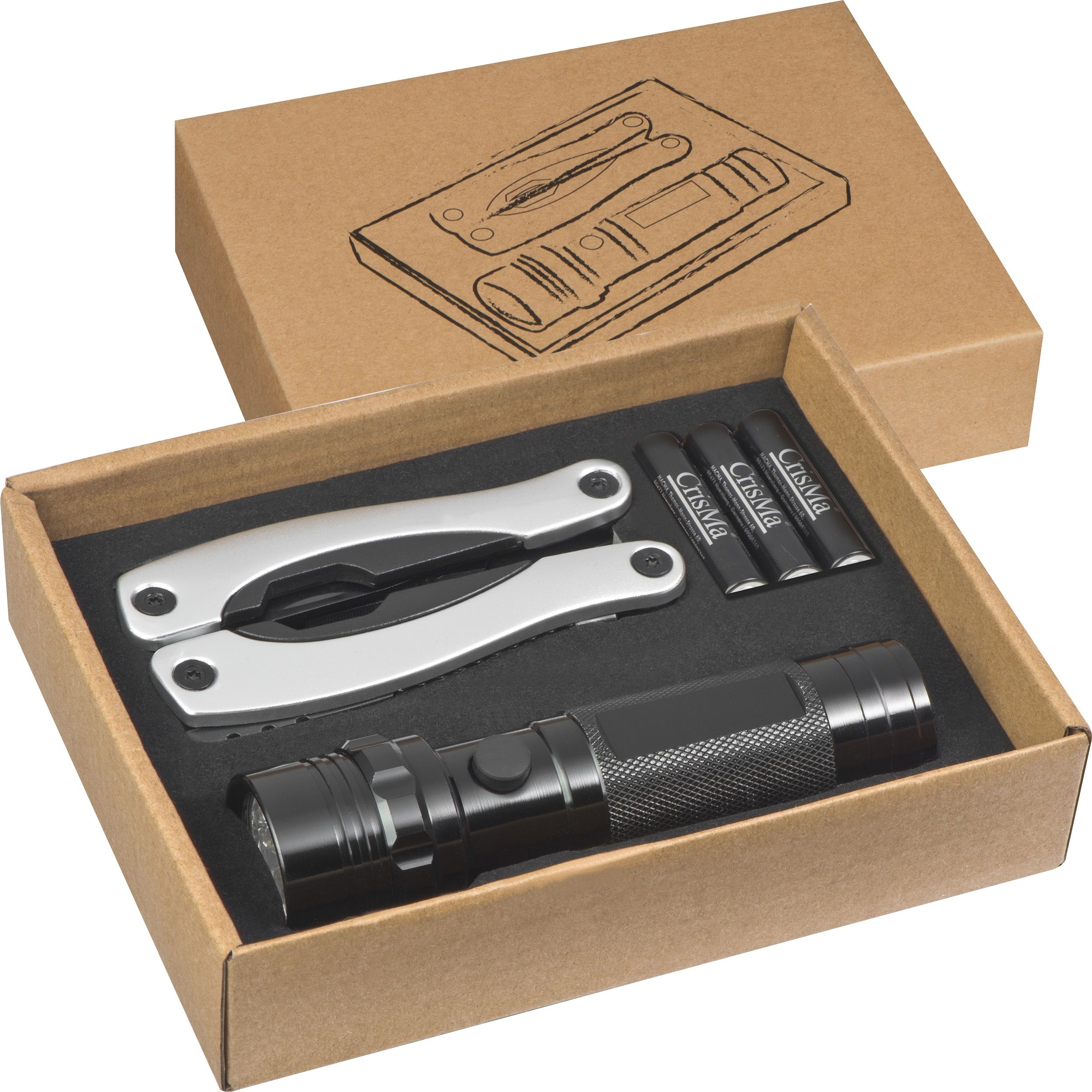MA83062Set aus Taschenlampe und Multitool