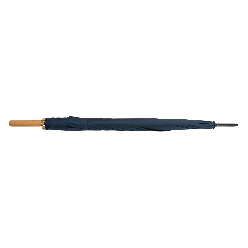 XDP850.66-527_ Impact AWARE™ RPET 190T Auto-Open Bambus-Schirm_ navy blau
