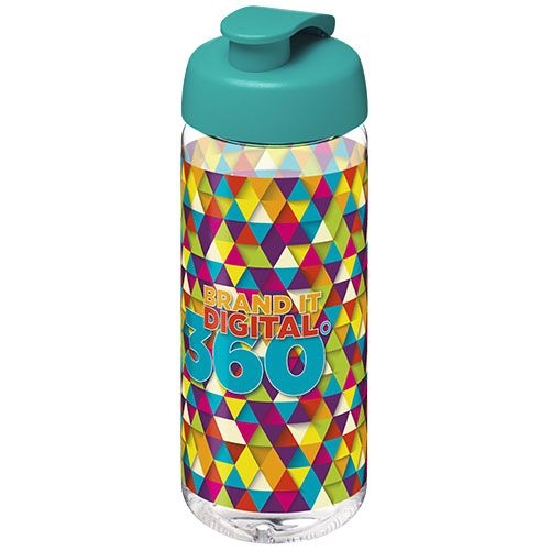 PF210445-13H2O Active® Octave Tritan™ 600-ml-Sportflasche mit Klappdeckel_ transparent klar_aquablau