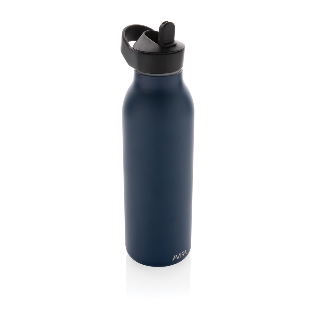 XDP438.08-0Avira Ara RCS Re-Steel Fliptop Wasserflasche 500ml_ navy blau