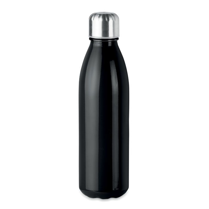 MO9800-03Aspen Glass Trinkflasche Glas 650 ml_ Schwarz