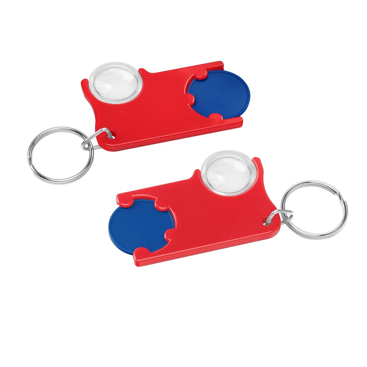 HE8286R-3-1Chiphalter mit 1€-Chip und Lupe_ blau_ rot HE8286R-3-1Chiphalter mit 1€-Chip und Lupe_ blau_ rot