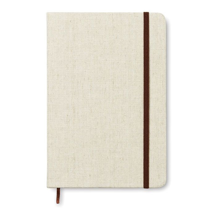 MO8712-13Canvas DIN A5 Notizbuch mit Canvas_ beige