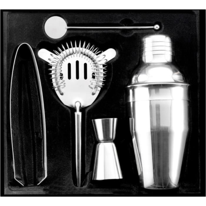Cocktailshaker-Set aus Edelstahl Natalina, Silber
