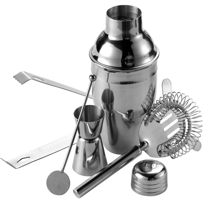 GI4680-32Cocktailshaker-Set aus Edelstahl Natalina_ silber