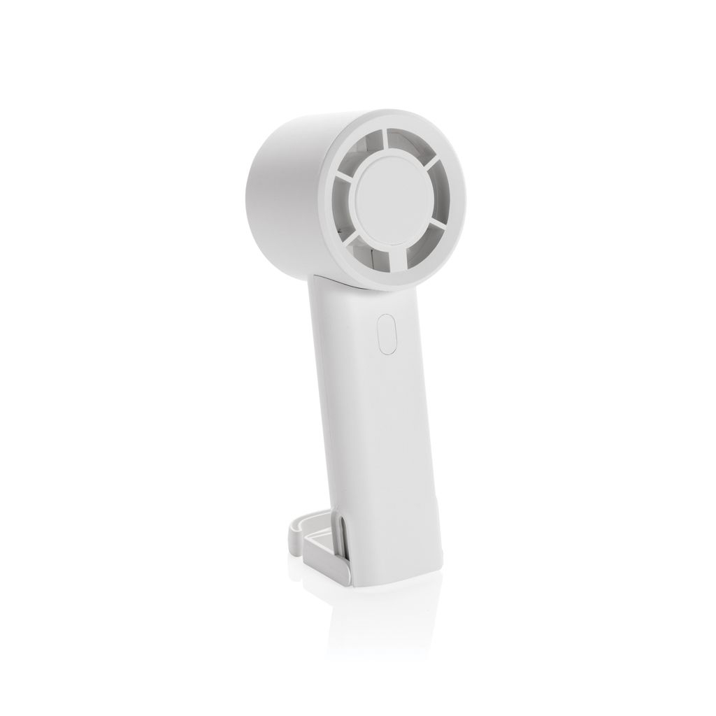 XDP457.07-03Twist wiederaufladbarer tragbarer Ventilator aus RCS rABS_ weiss