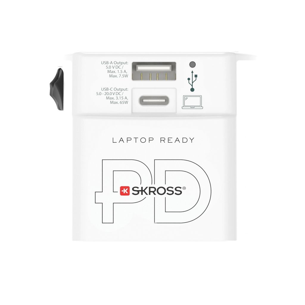 XDRB1.30297-6SKROSS World Travel Adapter MUV 65W PD mit USB-C-Kabel_ weiss