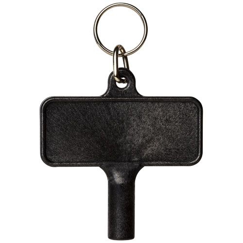 Largo Kunststoff Heizkörperschlüssel mit Schlüsselanhänger, schwarz