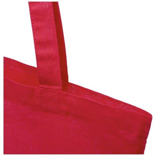 PF120695-3Madras 140 g_m² Baumwoll Tragetasche aus GRS recycelter Baumwolle_ 7L_ rot