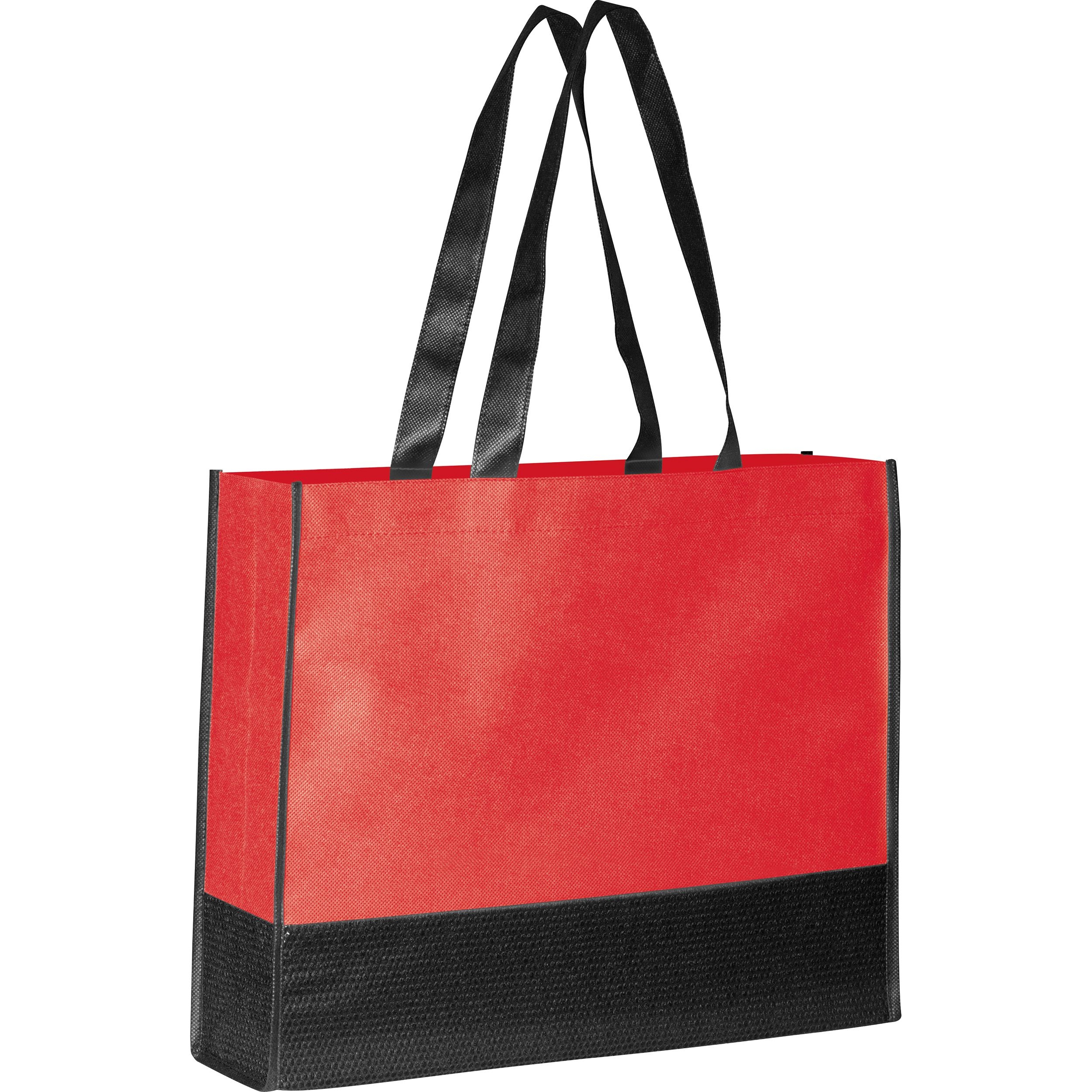MA60094-05Faltbare Non Woven Einkaufstasche_ 2 farbig_ rot MA60094-05Faltbare Non Woven Einkaufstasche_ 2 farbig_ rot