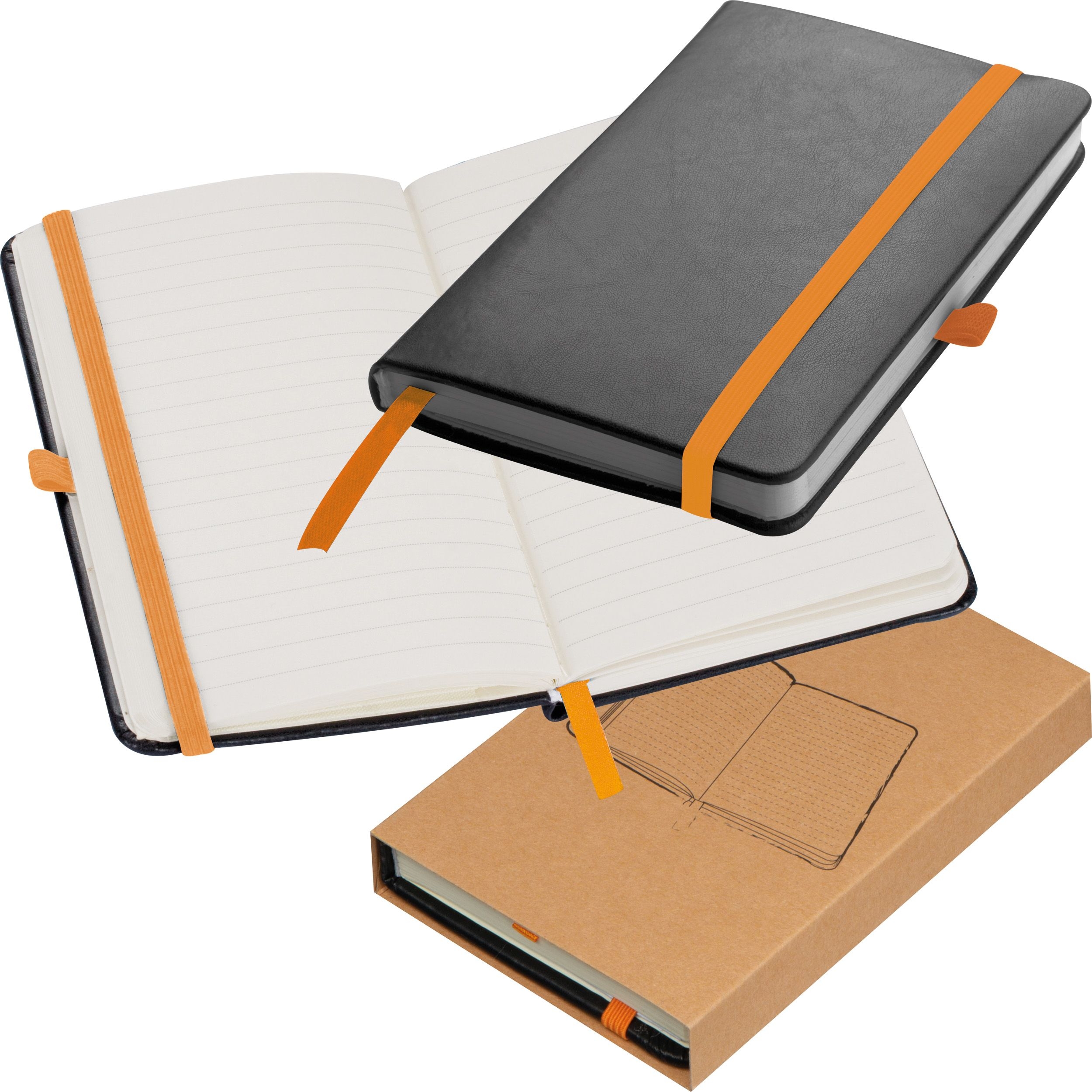 MA20315-10A6 Notizbuch mit Kunstledereinband _ orange MA20315-10A6 Notizbuch mit Kunstledereinband _ orange