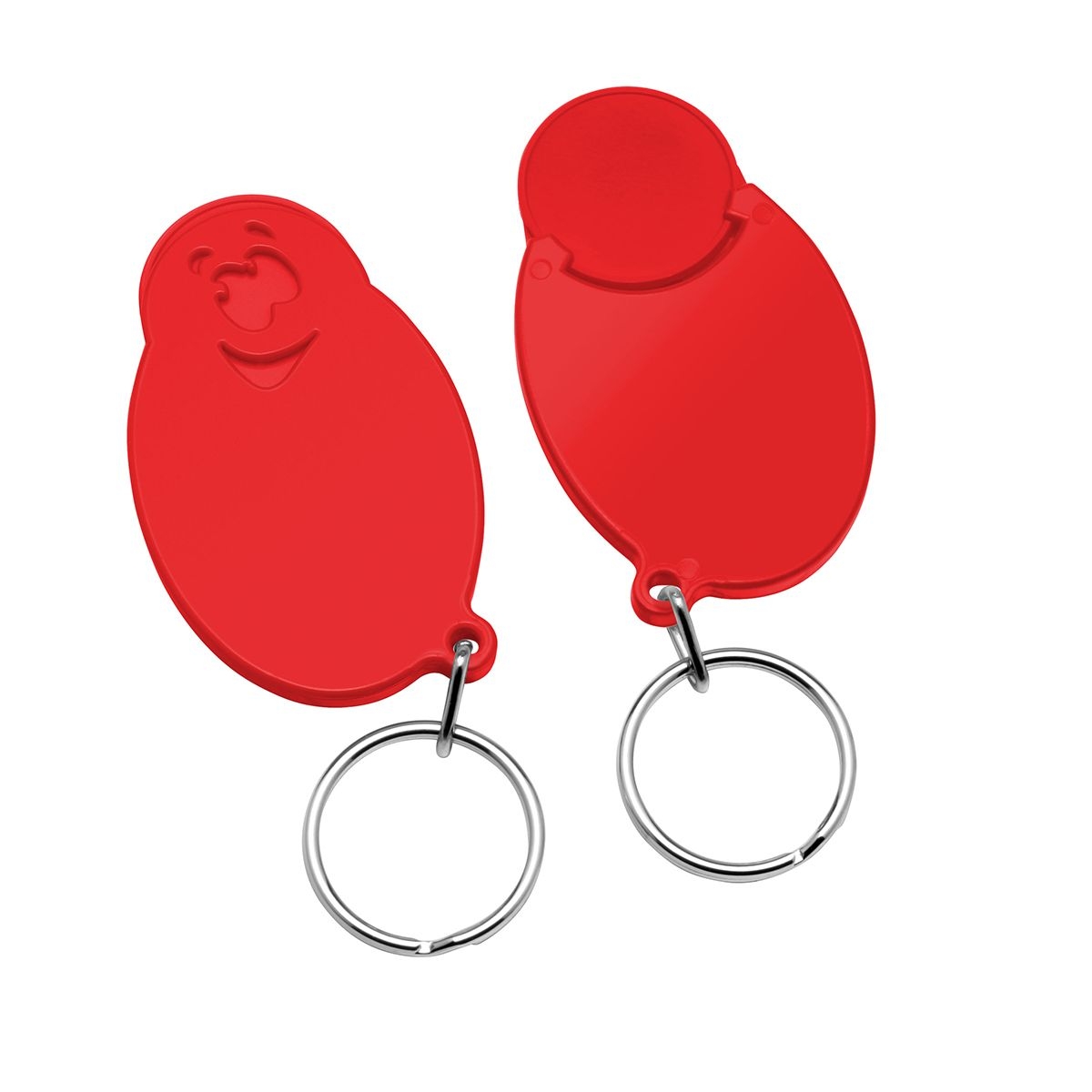HE7855R-1-1Chiphalter mit 1€-Chip _Gesicht_ rot_ rot