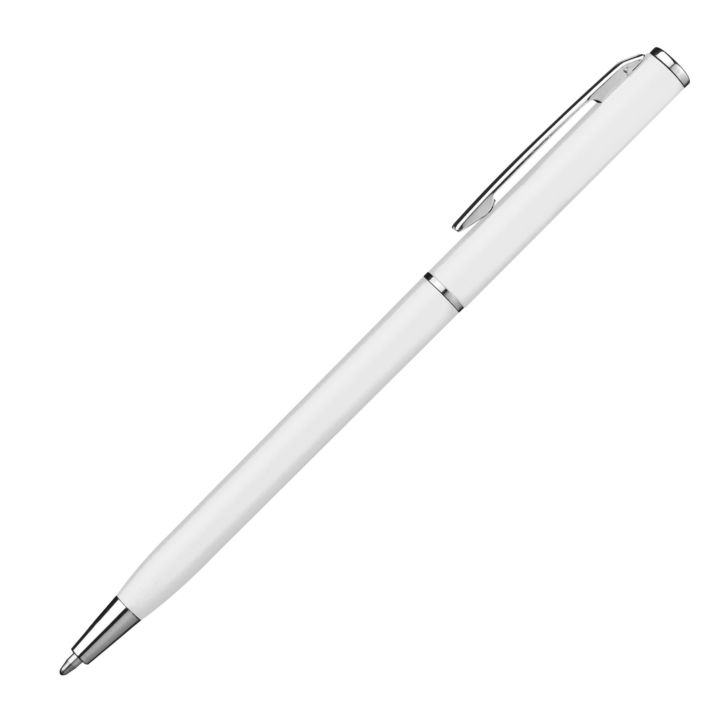 MA13405-06Kugelschreiber in schlanker Form _ weiss