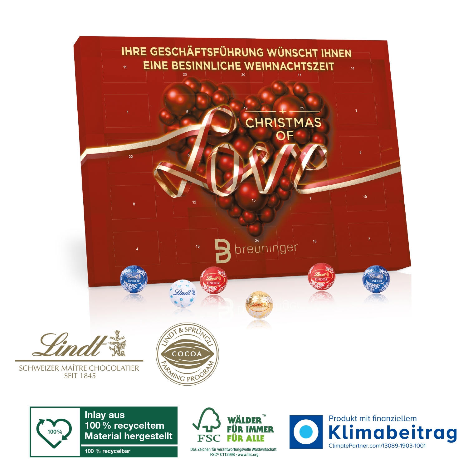 CD95322-02Tisch-Adventskalender Lindt „Gourmet Edition“_ Individuelles Motiv CD95322-02Tisch-Adventskalender Lindt „Gourmet Edition“_ Individuelles Motiv