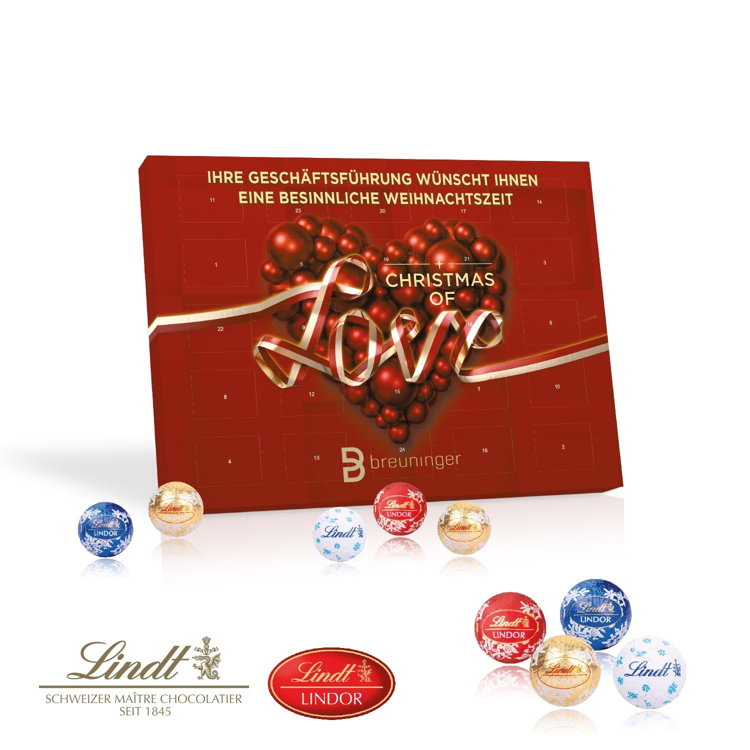 CD95322-02Tisch-Adventskalender Lindt _Gourmet Edition_ Individuelles Motiv