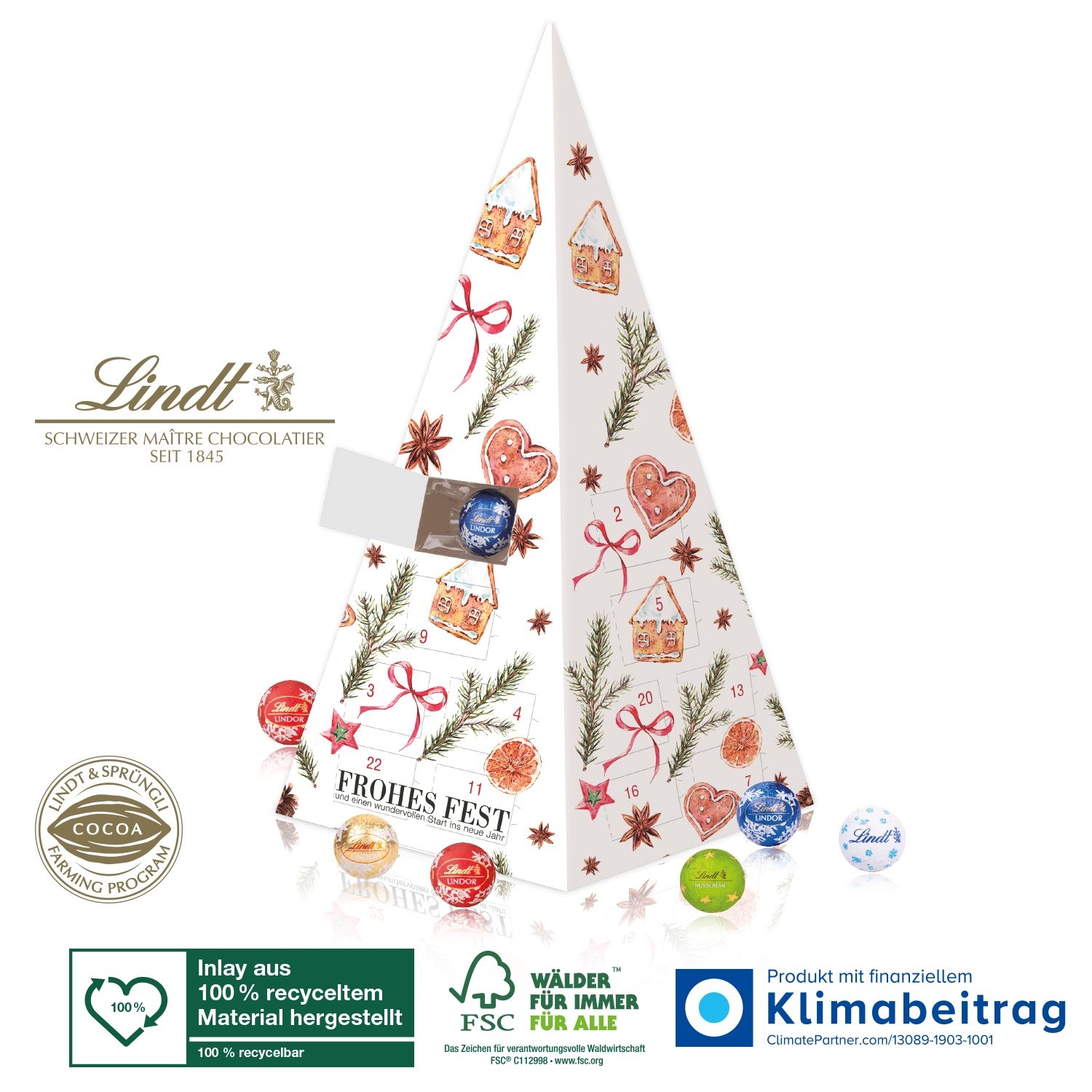 CD95378-01Adventskalender Lindt „Weihnachtspyramide“_ Motiv-Vorlage