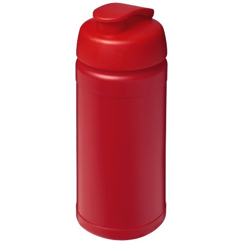 PF210461-3Baseline 500 ml recycelte Sportflasche mit Klappdeckel _ rot_rot