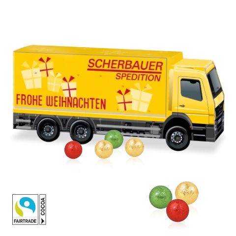 CD95180-013D Adventskalender _LKW_ mit Fairtrade® Schokolade_ Motiv-Vorlage