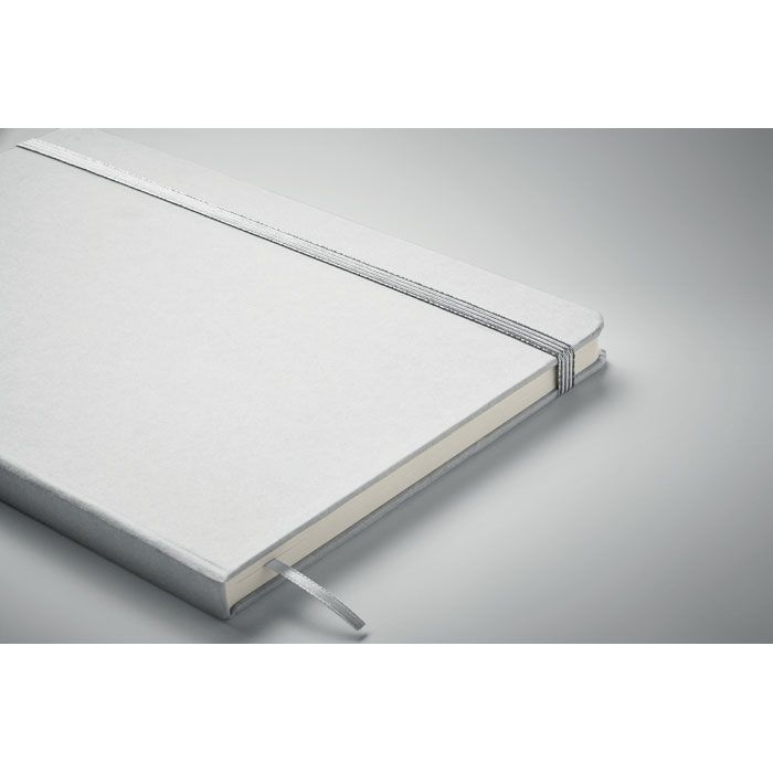 MO2578-14Route White DIN A5 Notizbuch fuer Gravur_ silber