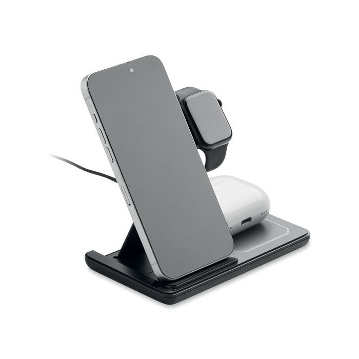 MO3172-03Dock3 Faltbares 3in1 Ladegeraet 15W_ schwarz