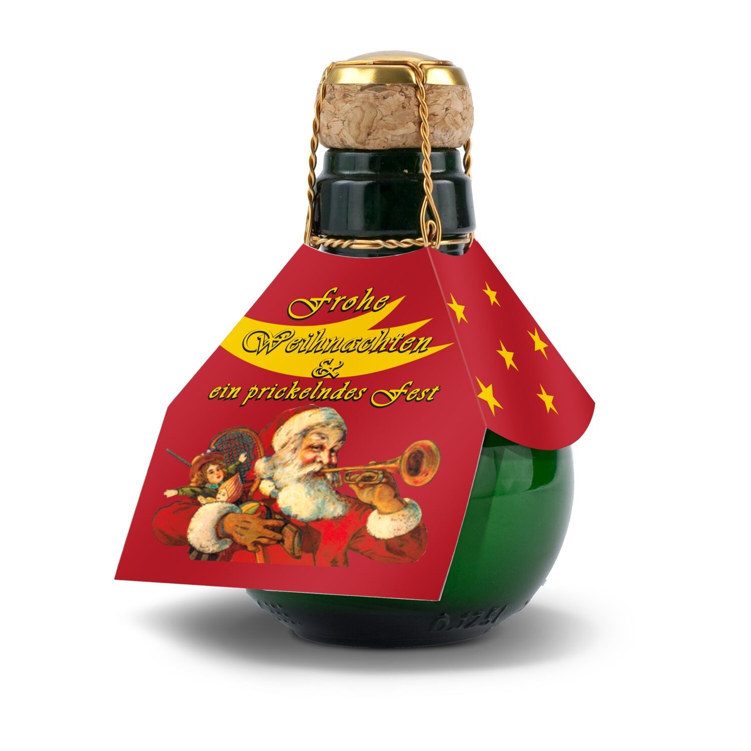 RP1378Kleinste Sektflasche_ Weihnachtsgruss