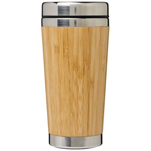 PF100636-1Bambus 450 ml Becher mit Bambus-Aussenseite_ braun